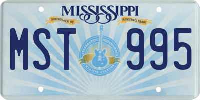 MS license plate MST995