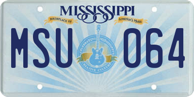 MS license plate MSU064