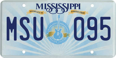 MS license plate MSU095