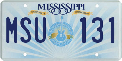 MS license plate MSU131