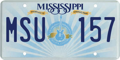 MS license plate MSU157