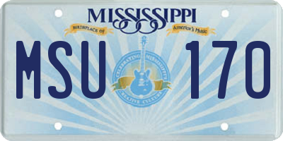 MS license plate MSU170