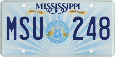 MS license plate MSU248