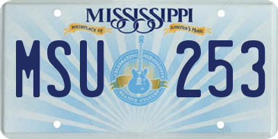 MS license plate MSU253