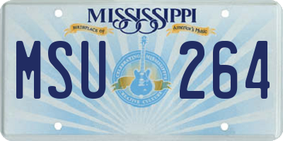 MS license plate MSU264