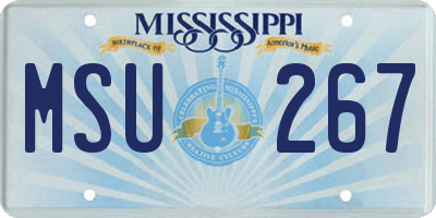 MS license plate MSU267