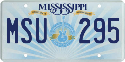 MS license plate MSU295