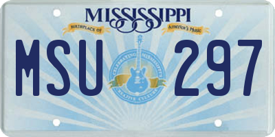 MS license plate MSU297