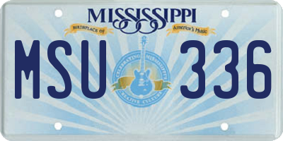 MS license plate MSU336