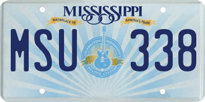 MS license plate MSU338
