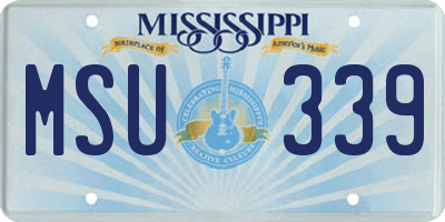 MS license plate MSU339