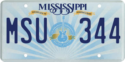 MS license plate MSU344