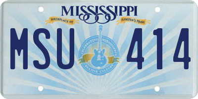 MS license plate MSU414