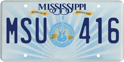 MS license plate MSU416
