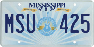 MS license plate MSU425
