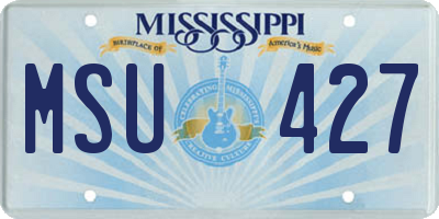 MS license plate MSU427