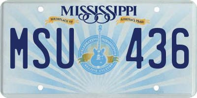 MS license plate MSU436