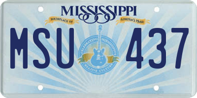 MS license plate MSU437