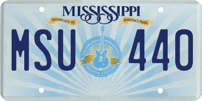 MS license plate MSU440