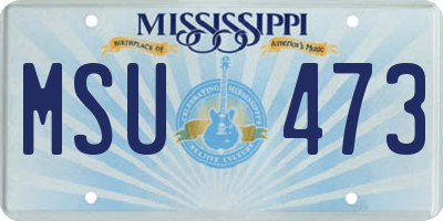 MS license plate MSU473