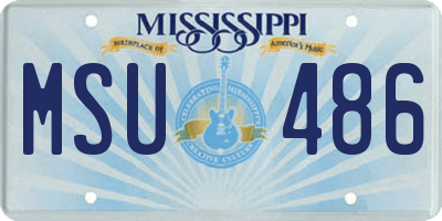 MS license plate MSU486