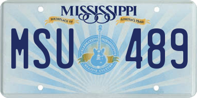 MS license plate MSU489