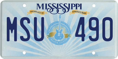 MS license plate MSU490