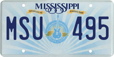 MS license plate MSU495