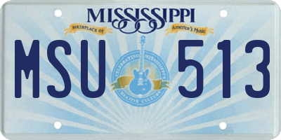 MS license plate MSU513