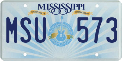 MS license plate MSU573