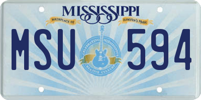 MS license plate MSU594