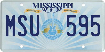 MS license plate MSU595