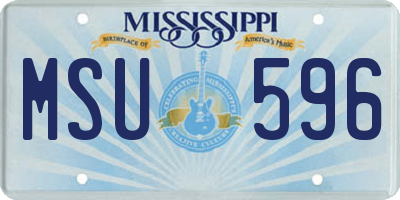MS license plate MSU596