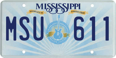 MS license plate MSU611