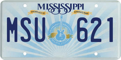 MS license plate MSU621