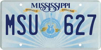 MS license plate MSU627