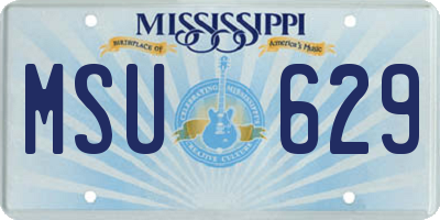 MS license plate MSU629