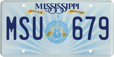 MS license plate MSU679