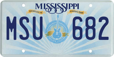 MS license plate MSU682