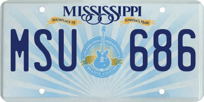 MS license plate MSU686