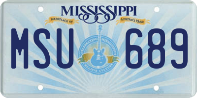 MS license plate MSU689