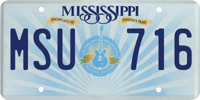 MS license plate MSU716