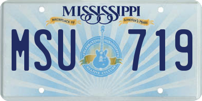MS license plate MSU719