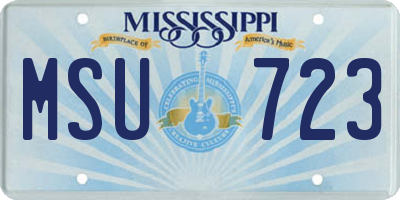 MS license plate MSU723