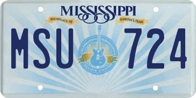 MS license plate MSU724