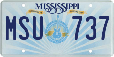 MS license plate MSU737