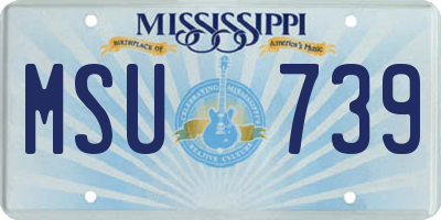 MS license plate MSU739