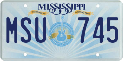 MS license plate MSU745