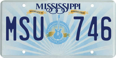 MS license plate MSU746