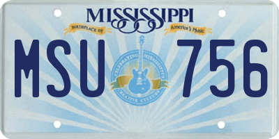 MS license plate MSU756